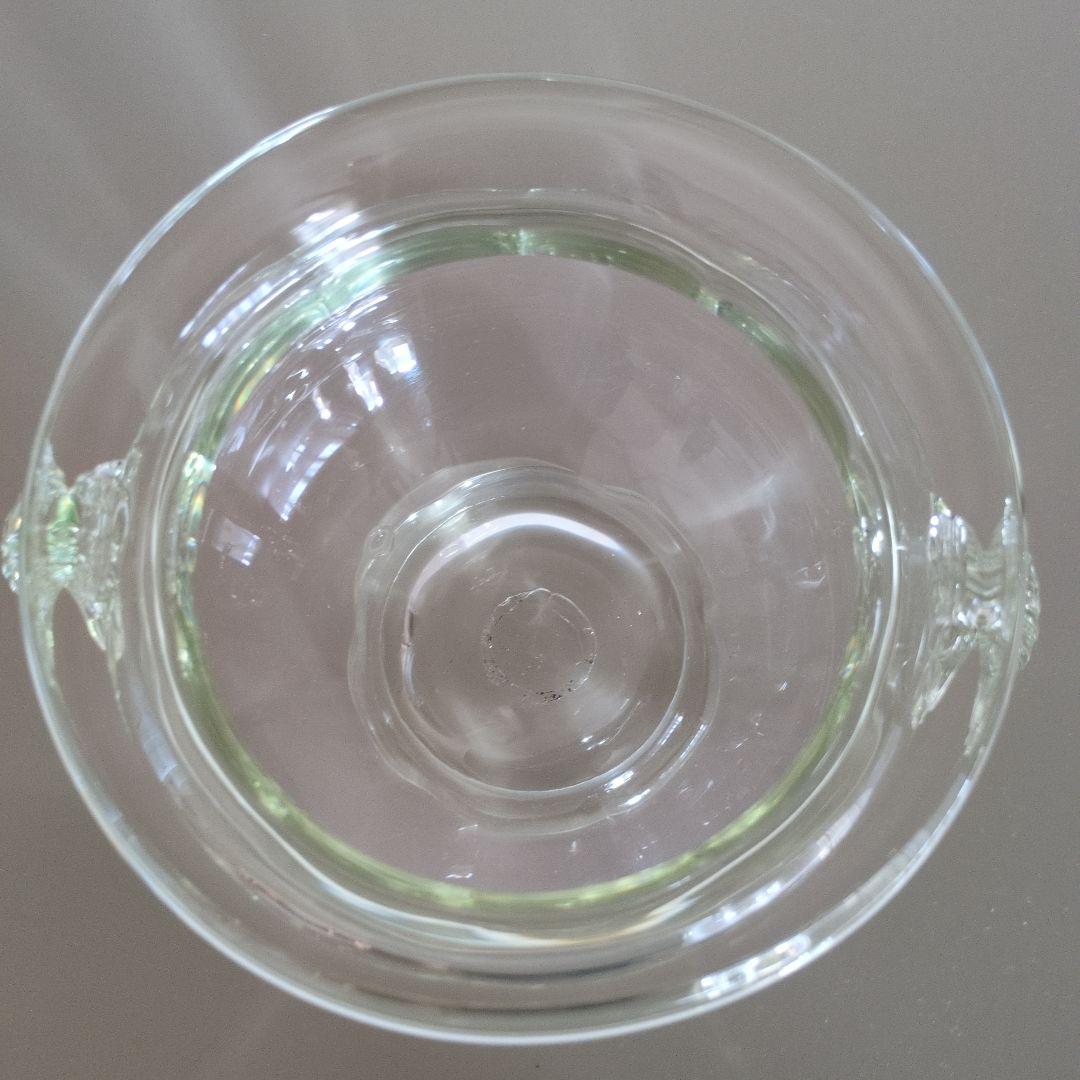 ガラス製 丸型花瓶 　ビードロ　手吹きガラス 作家物