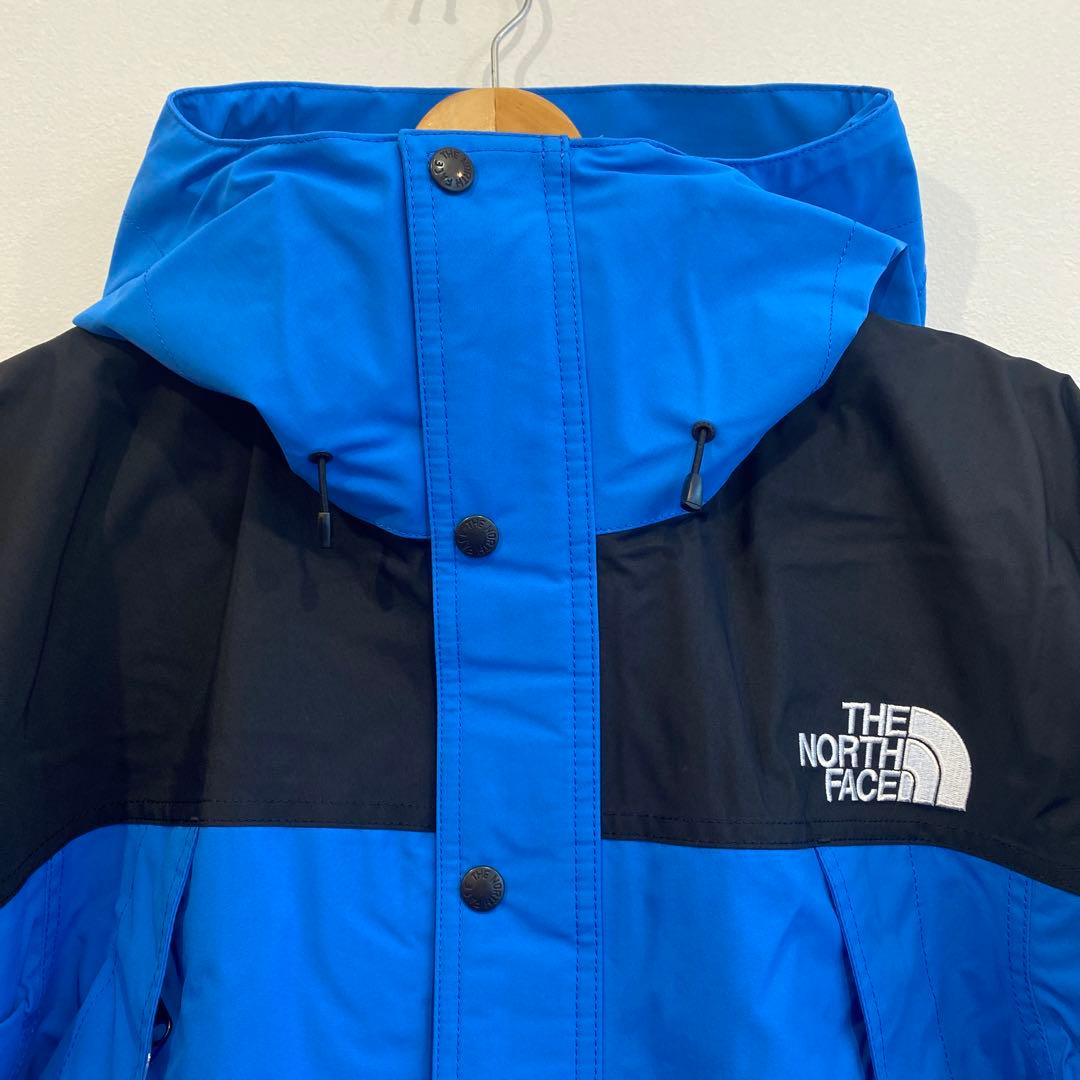 ノースフェイス　マウンテンライトジャケット　ブラックxクリアレイクブルー　M