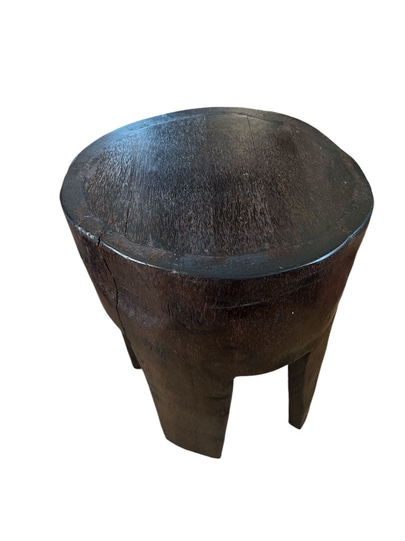 海外民芸？木製　スツール　丸イス2脚