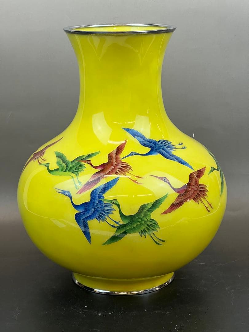 ［美品］七宝花瓶　31cm ￼送料込み