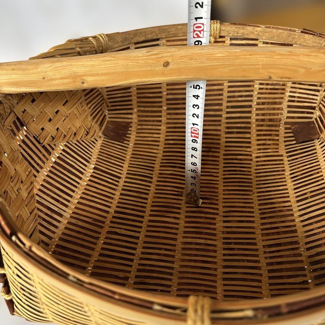 竹製籠　竹製円形 直径約40cm