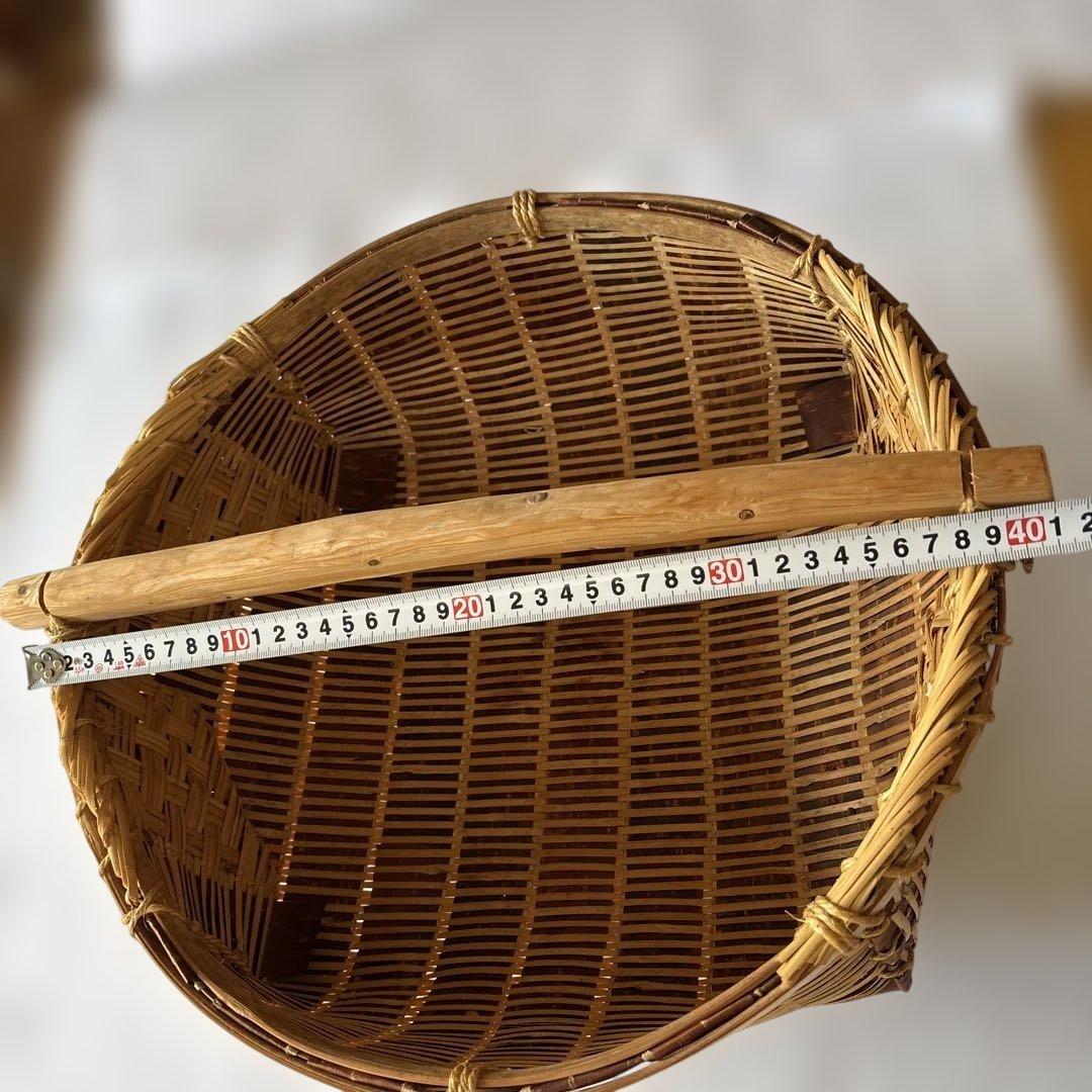 竹製籠　竹製円形 直径約40cm