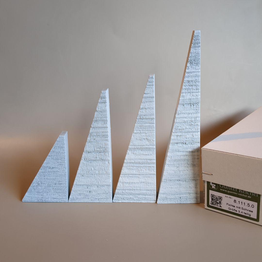 ギュンターライヒェル 雪をまとったとんがり木 4点セット