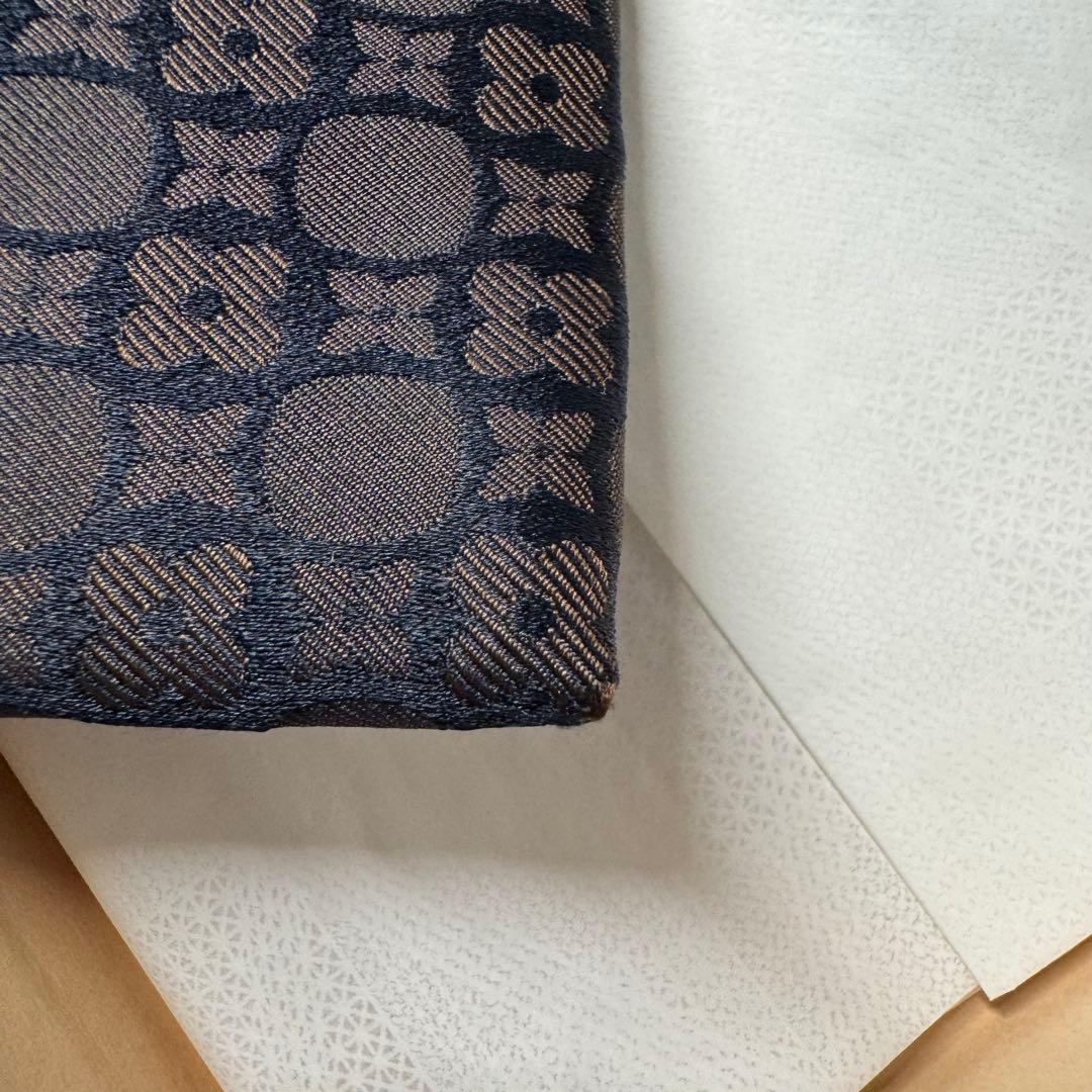 最高級 ルイヴィトン フラワーモノグラム 総柄 ネクタイ ブラウン シルク