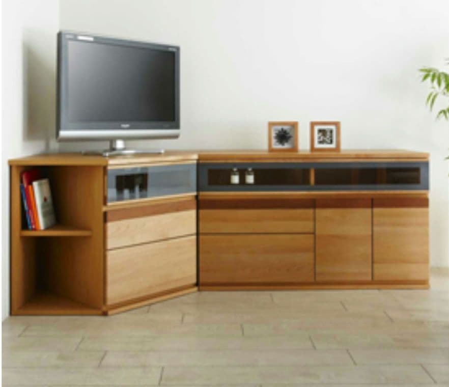 テレビボード　木製 テレビ台 AVボード ガラス扉 引き出し収納 ナチュラル