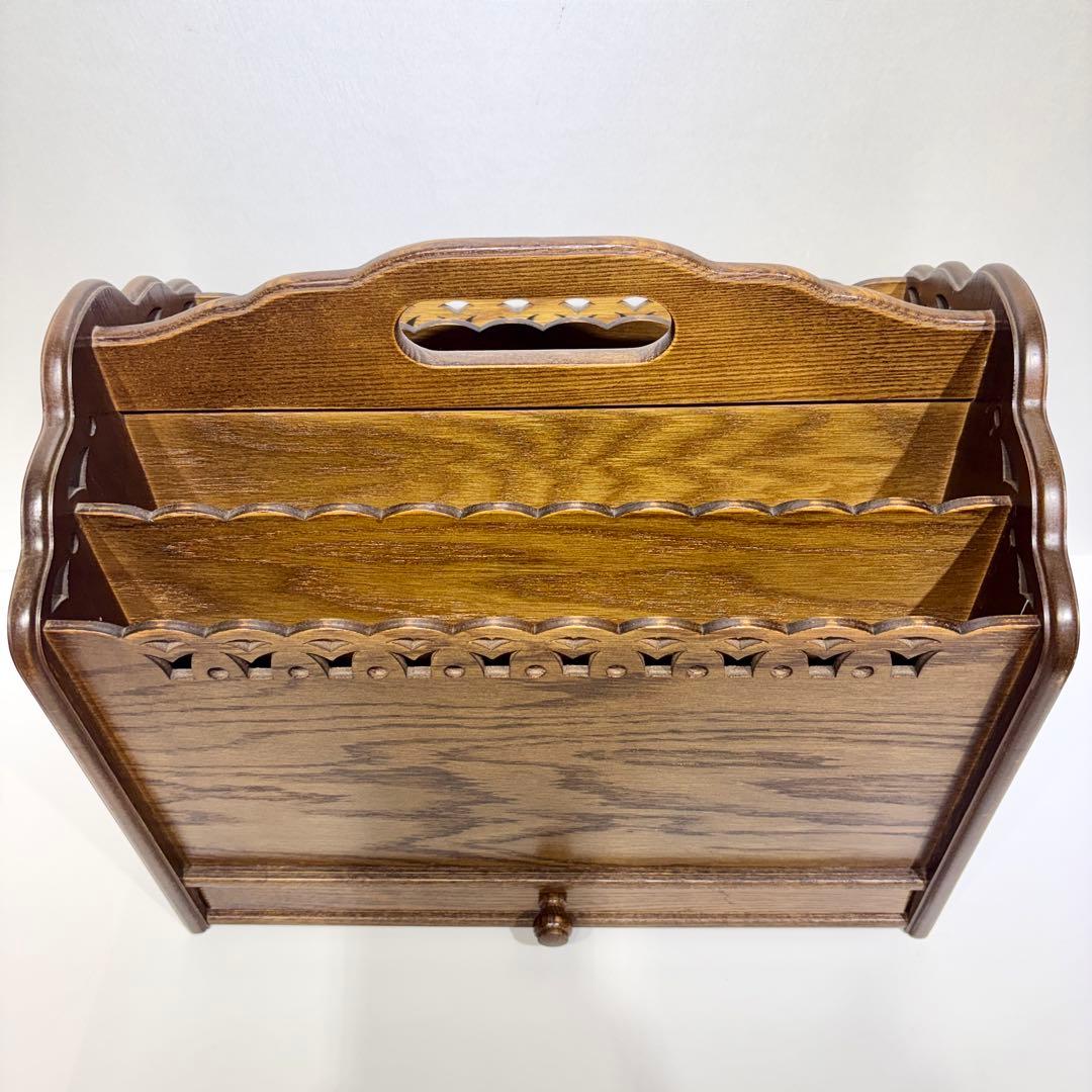 希少！パリの雑貨屋 マガジンラック レース模様 レトロ アンティーク