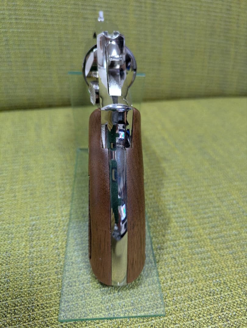 (木グリ)　タナカワークス　S&W M10 ミリポリ　ニッケルフィニッシュ