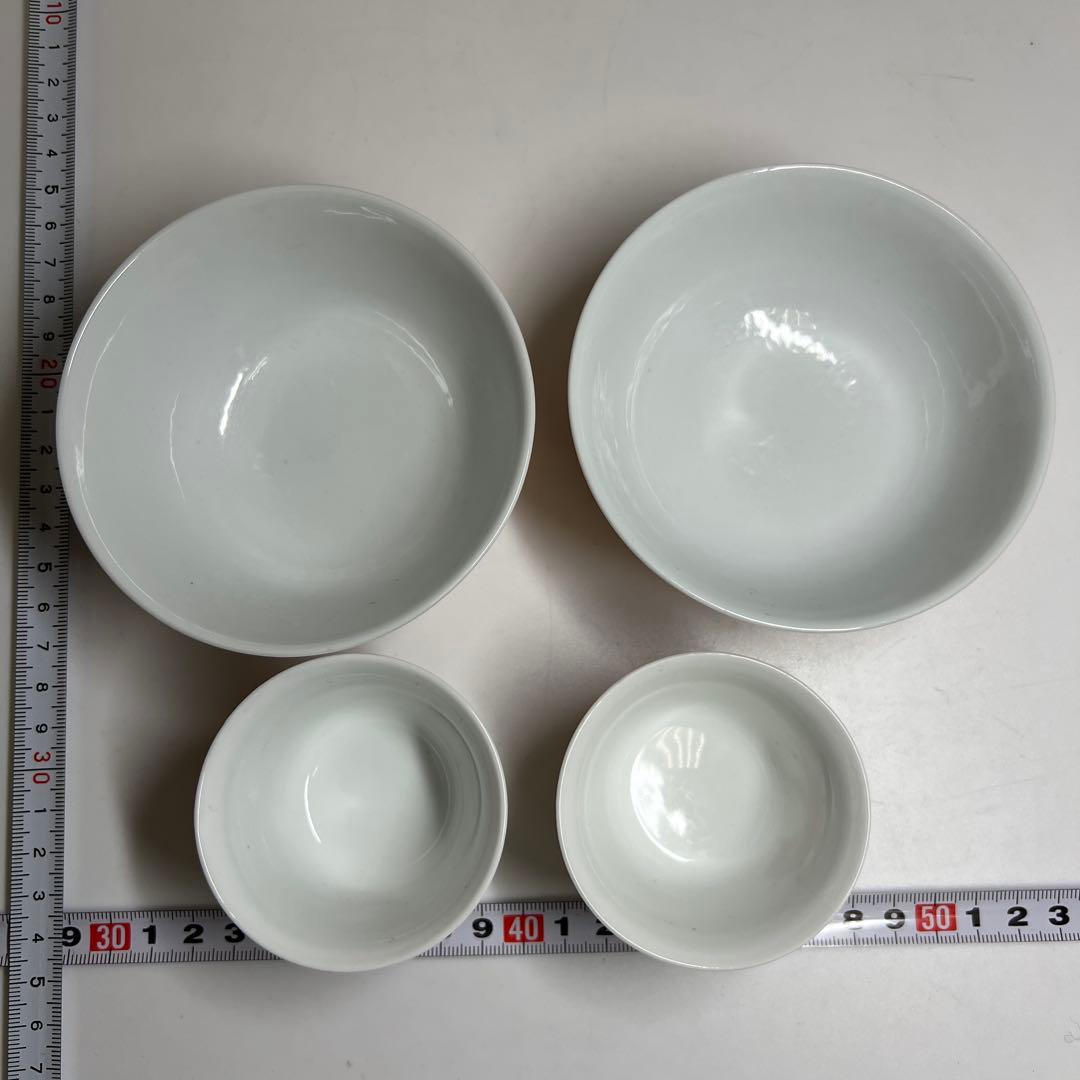 中国美術　大清光緒年製　粉彩　煎茶碗、鉢　４脚　東K8-0203② タニチ