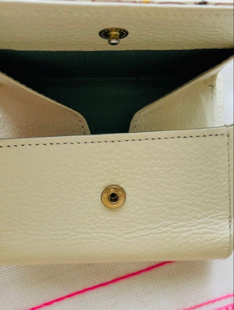 値下げ 【新品未使用品】友禅文庫 ボトルシリーズ柄 二つ折り財布 牛革 日本製