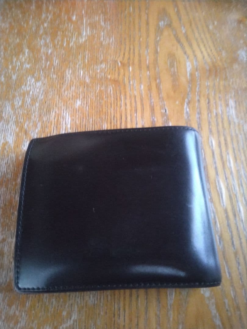 GANZO 二つ折り財布 黒 レザー