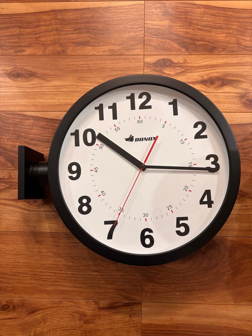 ダルトン(DULTON)ダブルフェイス ウォールクロック(両面時計) ブラック