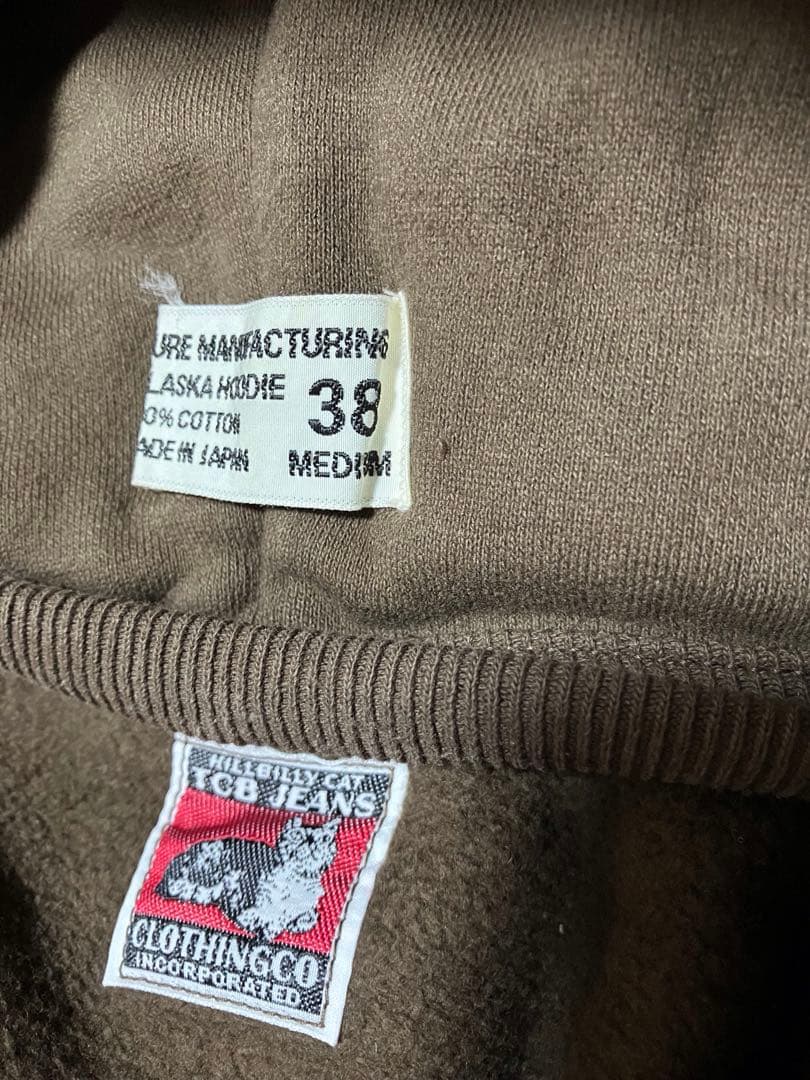 TCBジーンズ XXDEVELOPMENT パーカー　S/F ブラウン M 38