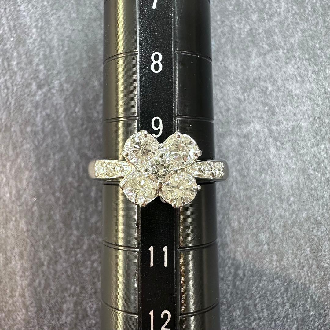 【M】PT900 ダイヤモンド 1.026ct リング フラワーモチーフ