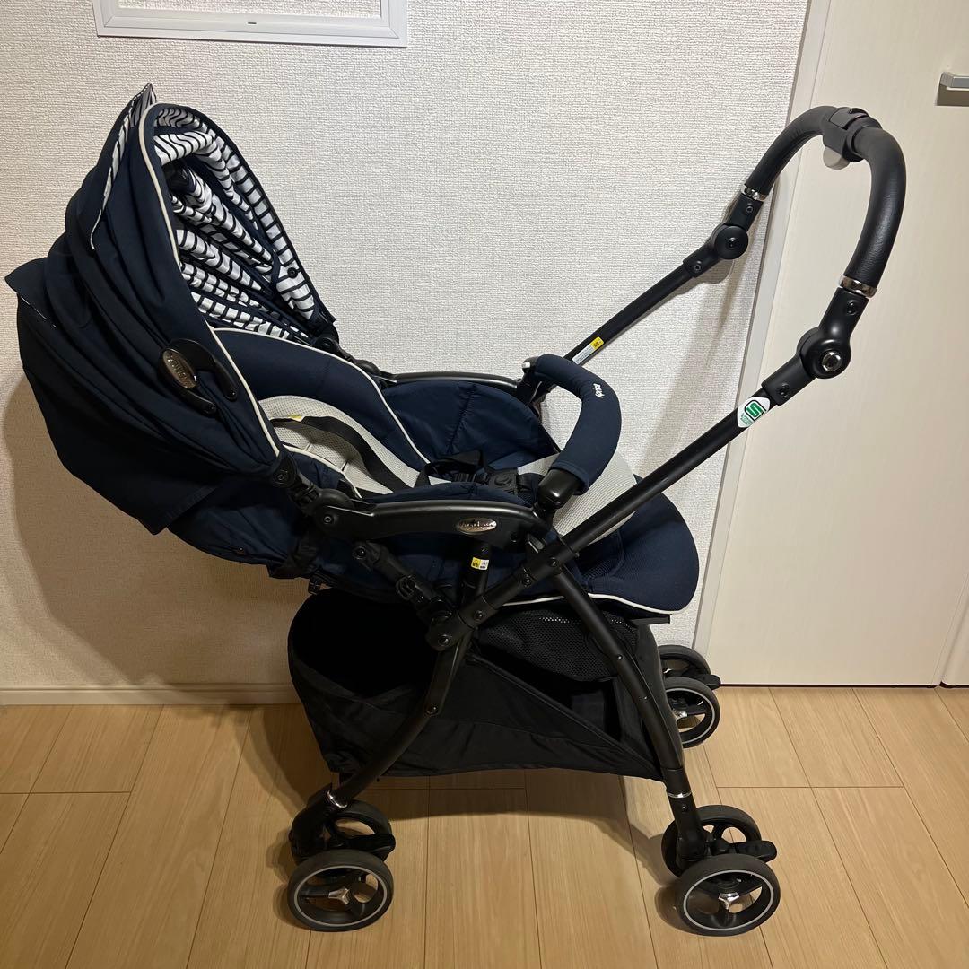 Aprica ラクーナビッテクッション ネイビー 美品 アップリカ 両対面型