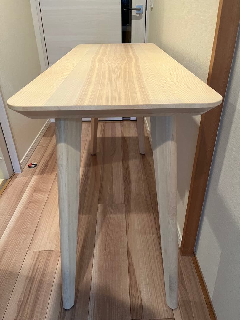 IKEA LISABO ナチュラル木製引き出し付きデスク