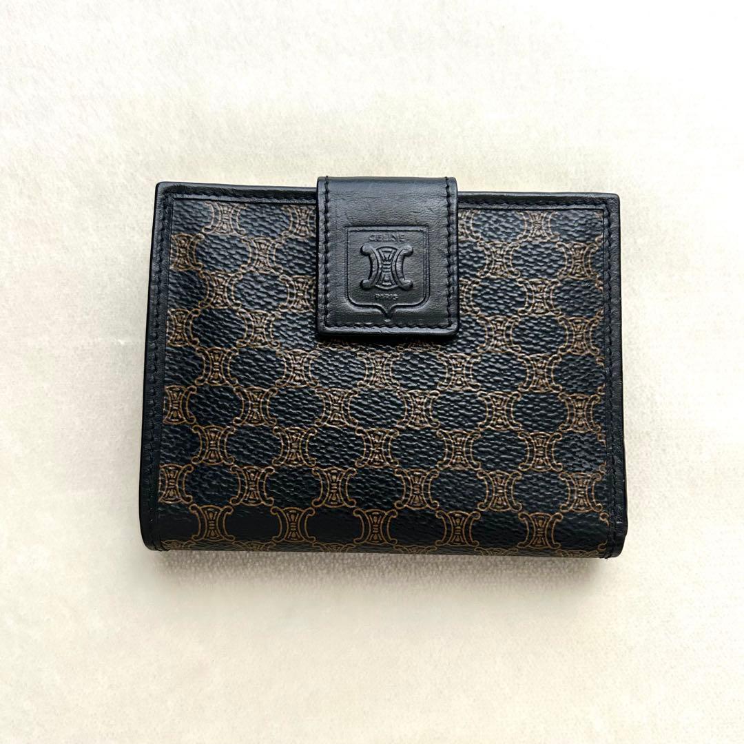 CELINE セリーヌ 二つ折り財布 マカダム がま口
