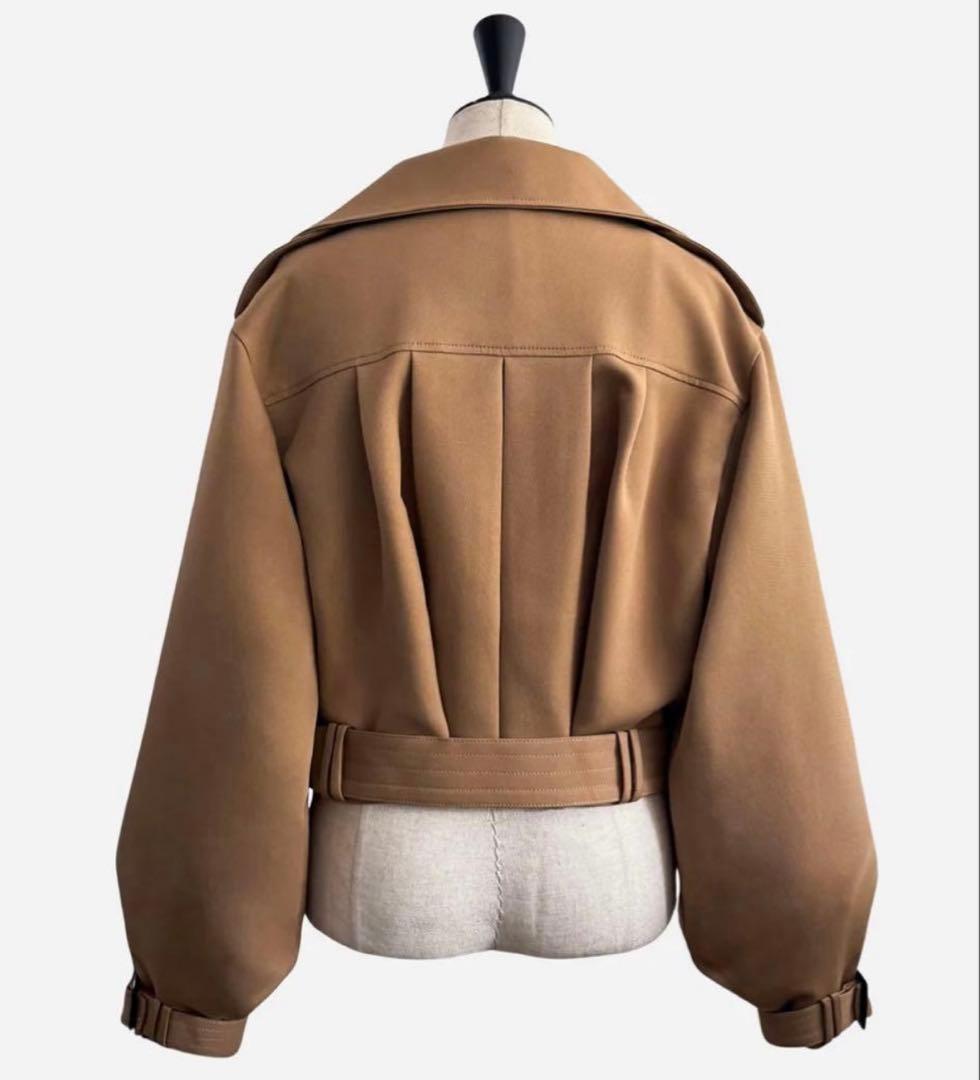 チョコ　sheller 2way short trench coat