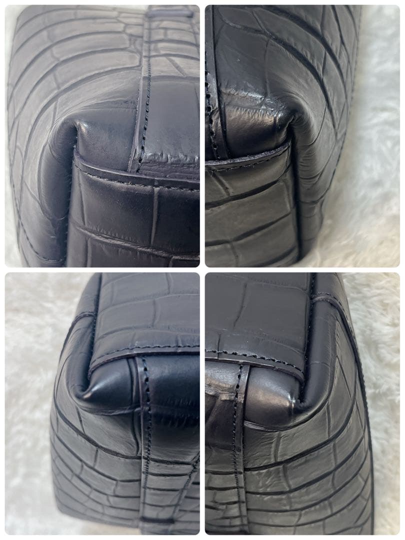 極美品✨PELLE MORBIDA ペッレモルビダ クロコ 型押し トートバッグ