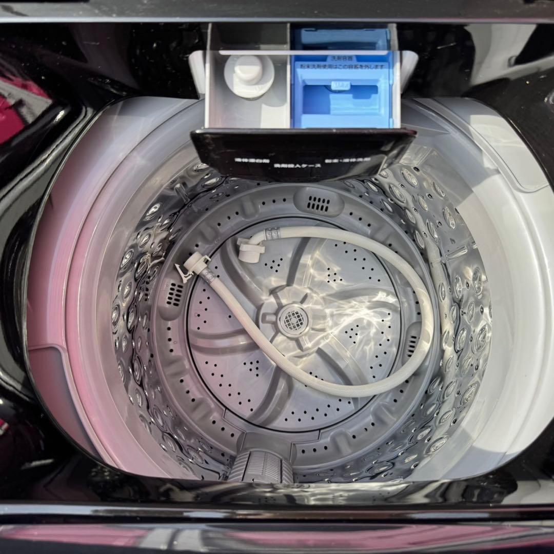 402★2023年製★アイリス　洗濯機　6KG ブラック　黒　ガラス