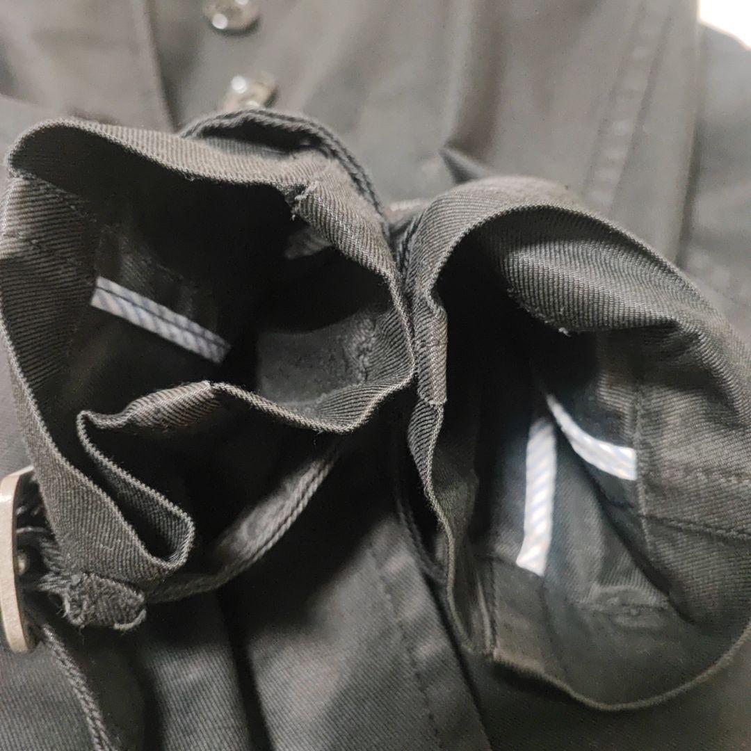 DIESELブラック トレンチコート ウエストベルト付き