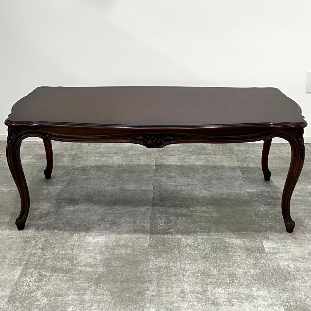 廃盤希少品 karimoku domani ルイXV ローテーブル 彫刻美