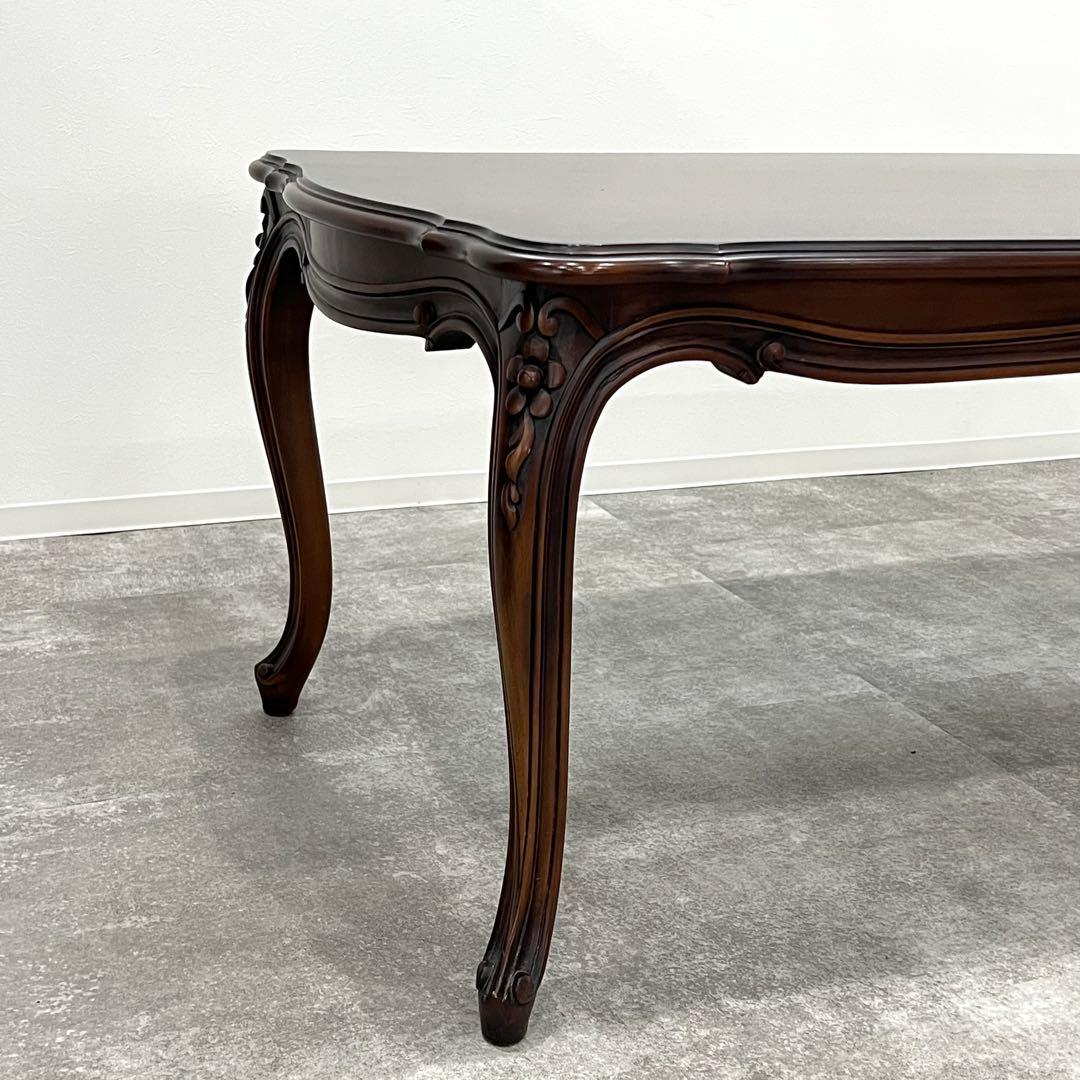 廃盤希少品 karimoku domani ルイXV ローテーブル 彫刻美