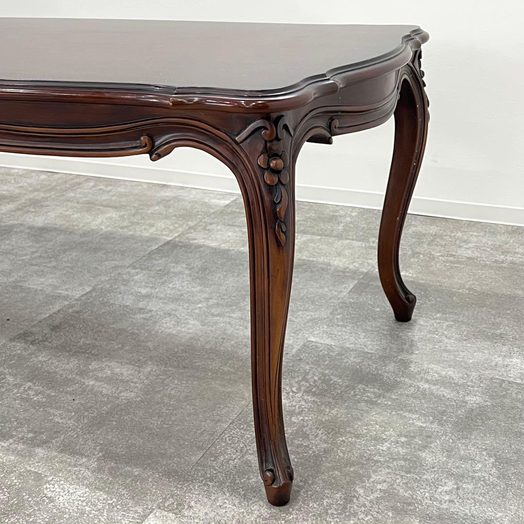 廃盤希少品 karimoku domani ルイXV ローテーブル 彫刻美