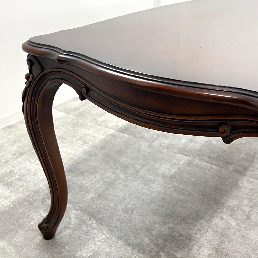 廃盤希少品 karimoku domani ルイXV ローテーブル 彫刻美