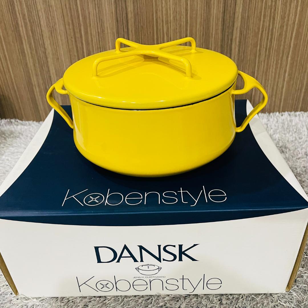 【希少！】新品未使用ダンスク両手鍋18.5cmマスタードイエロー【DANSK】