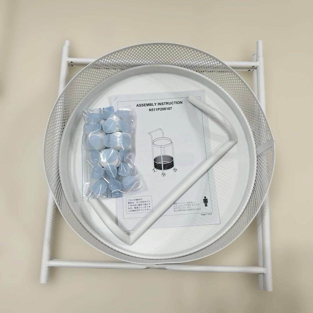 キャスター付き ラウンドトレー スチールワゴンテーブル おしゃれ 魅せる収納