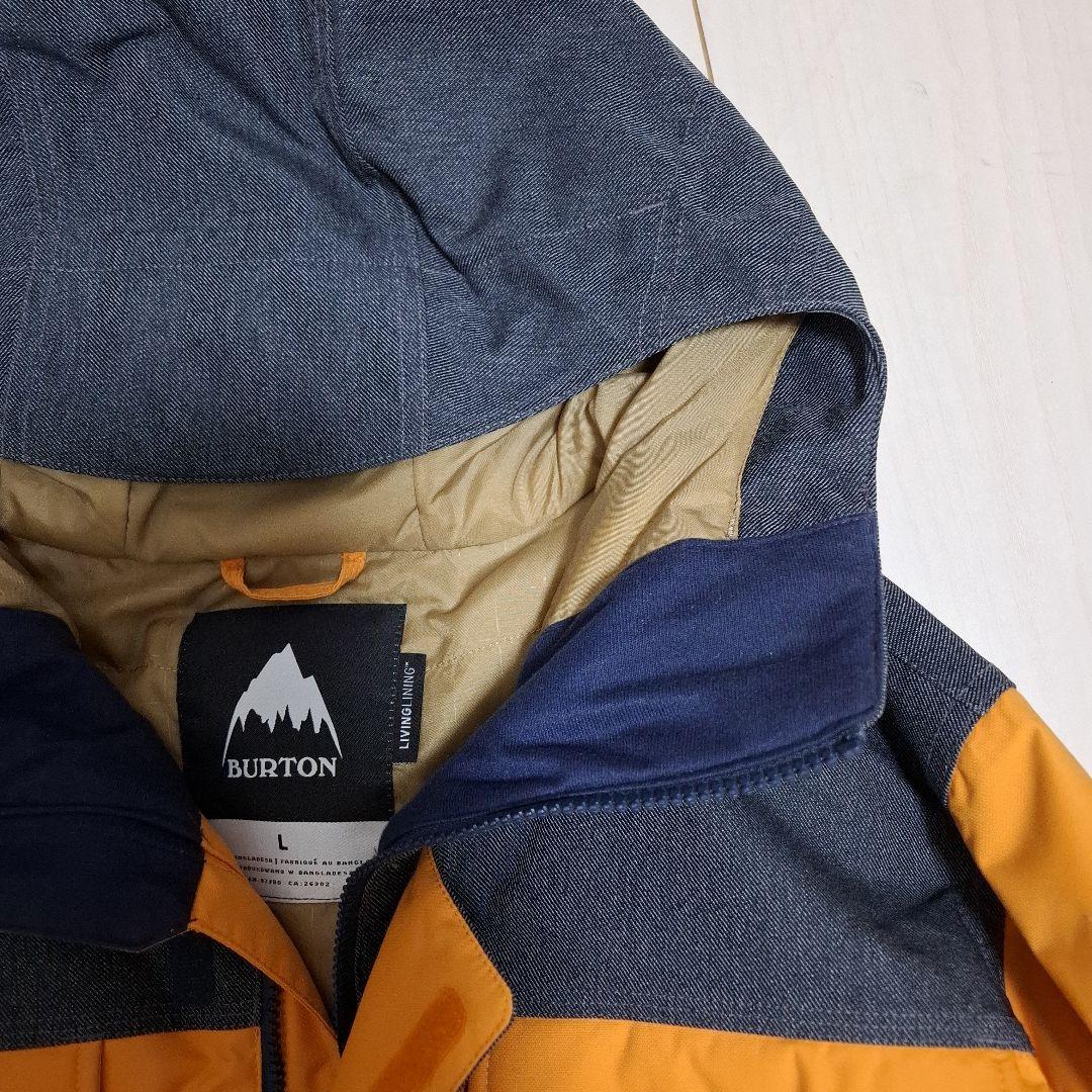 BURTON スノーボードウェア Lサイズ オレンジ、イエロー/グレー、デニム