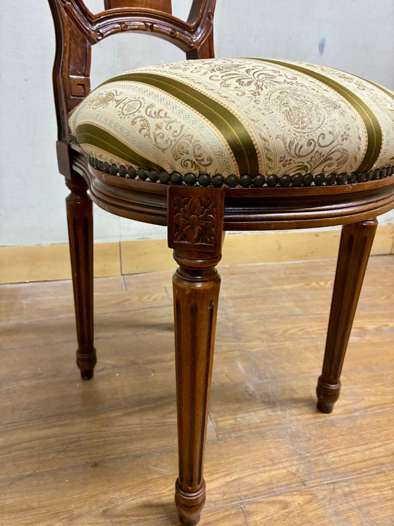 管443☆イギリス製☆アンティーク☆ベップルホワイト様式☆ダイニングチェアー