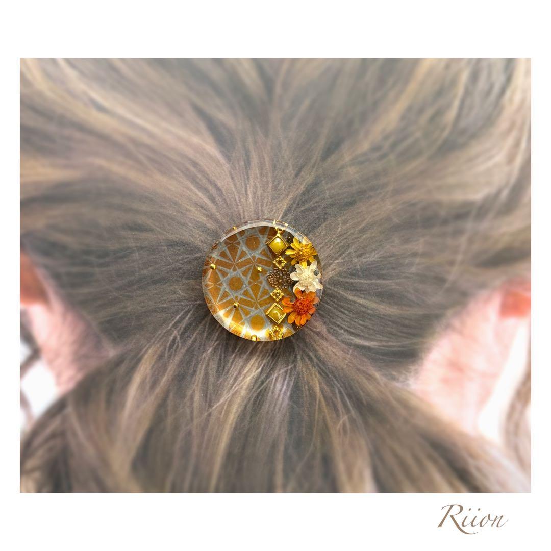 no.1073✨江戸切子風和テイストレジンヘアゴム✨❺