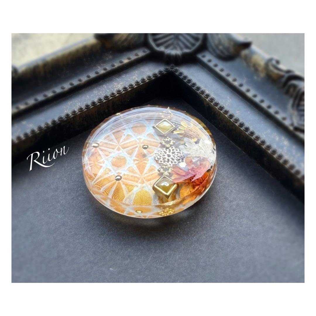 no.1073✨江戸切子風和テイストレジンヘアゴム✨❺