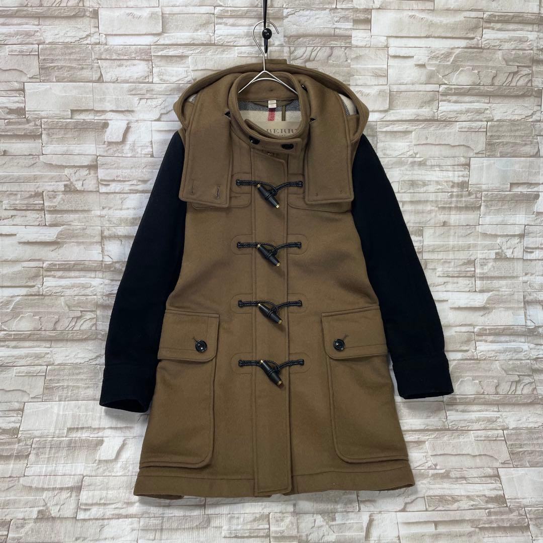 【美品】BURBERRY BRIT★ダッフルコート　メガチェック　バイカラー
