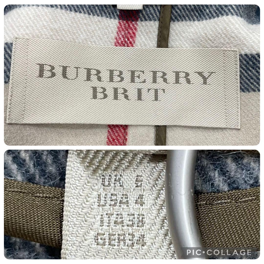 【美品】BURBERRY BRIT★ダッフルコート　メガチェック　バイカラー