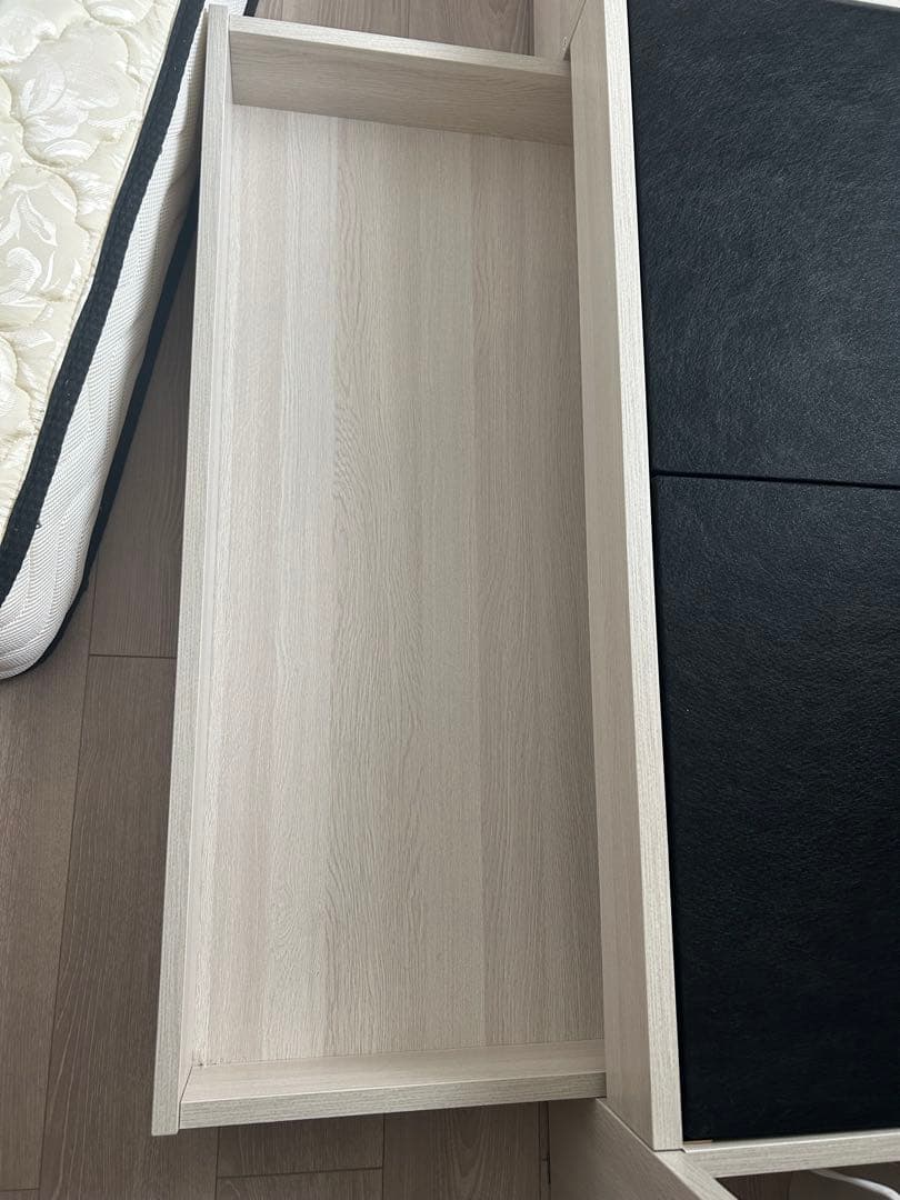 シングルベッド マットレス付2コンセント＆スマホスタンド付 ローベッド フレーム