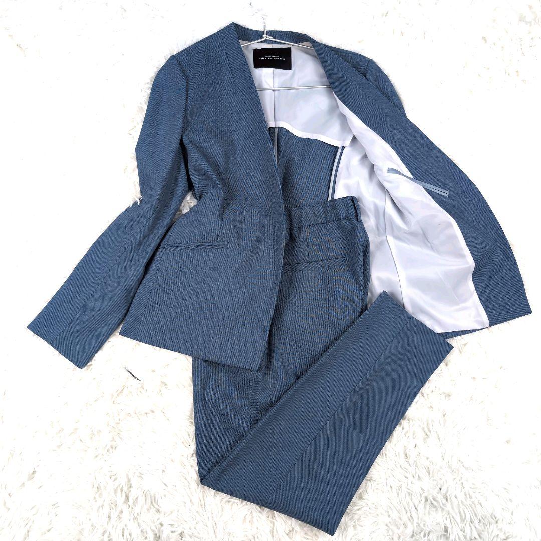 専用商品 グリーンレーベルリラクシング ノーカラースーツセットアップ M グレー