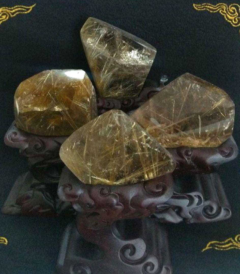 【超お買い得】ルチルクォーツ《原石》まとめ売り　置物　金運　仕事運