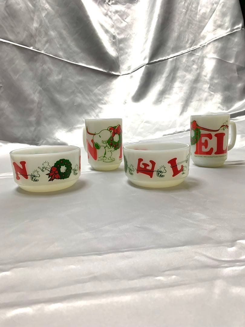 ファイヤーキング　Xmas　スヌーピー　 Noel マグ・ボウルset