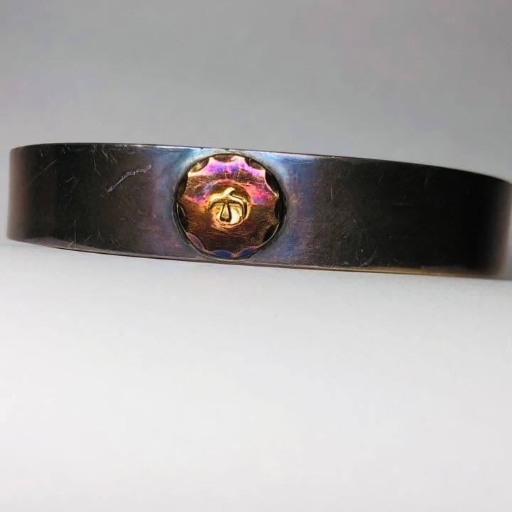 ゴローズ goro's 金イーグルメタル付き平打ちバングル ブレス Lサイズ