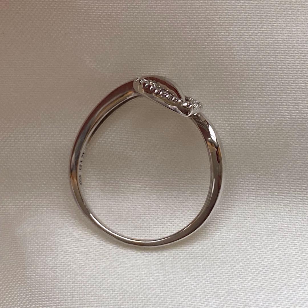 あ*す様 美品❗️ヴァンドーム青山18kwg ハート型　ダイヤモンド　リング　1