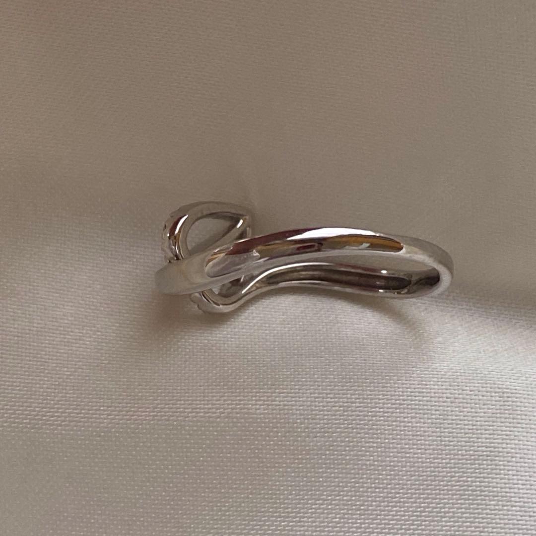 あ*す様 美品❗️ヴァンドーム青山18kwg ハート型　ダイヤモンド　リング　1