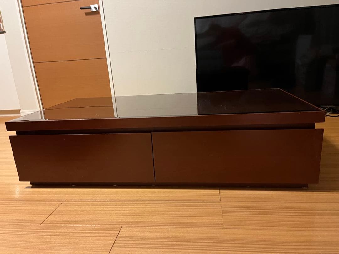 高橋工芸　ダークブラウン　アメリカンチェリー製　センターテーブル　ローテーブル