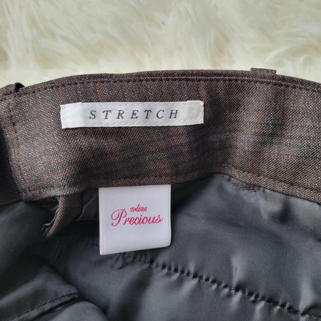 エヌラインプレシャス☆スーツ 3点セット ブラウン チェック 11号 近年モデル