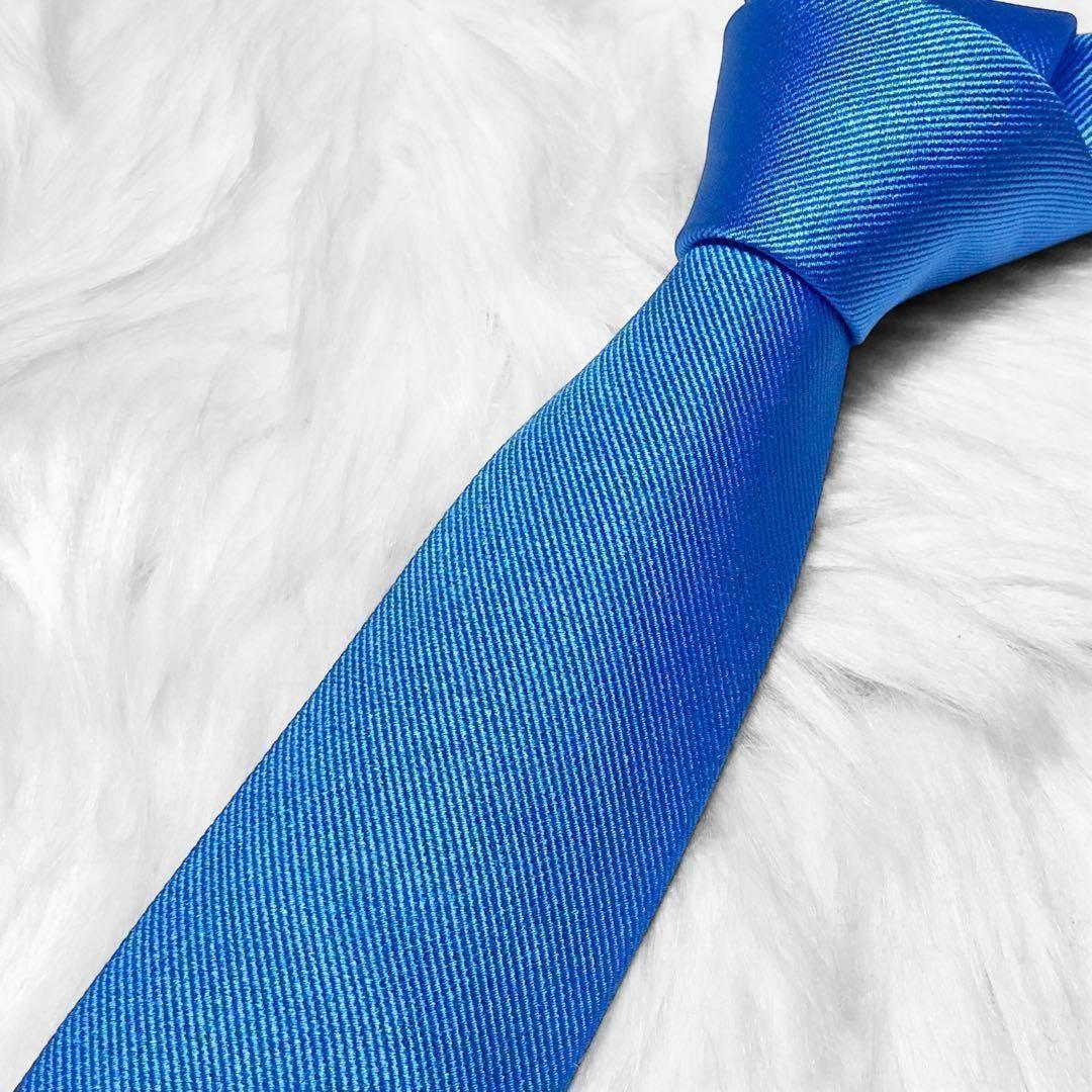 【タグ付未使用】カルティエ ナロータイ 無地 スカイブルー 成人式 プレゼント