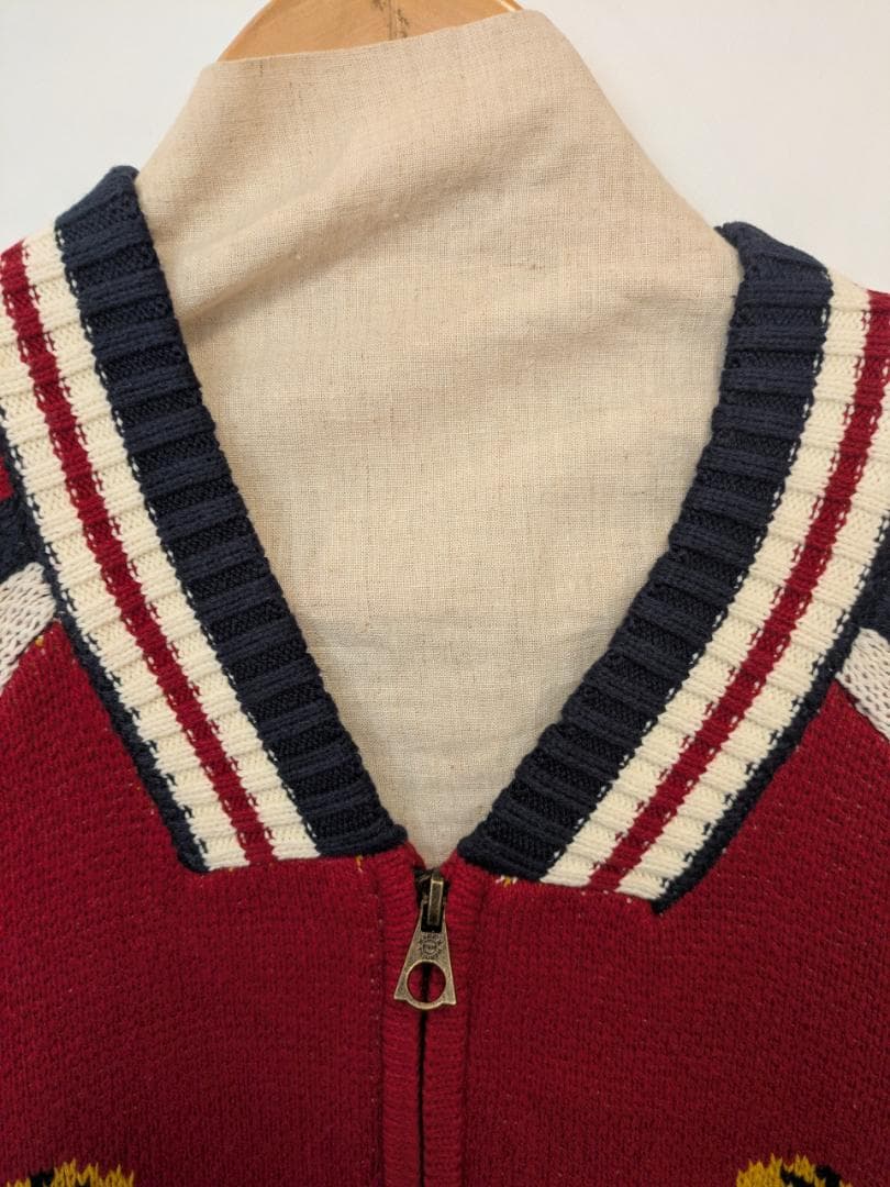 スカジャン風 ニットカーディガン●サイズXXL●（商品番号51204）