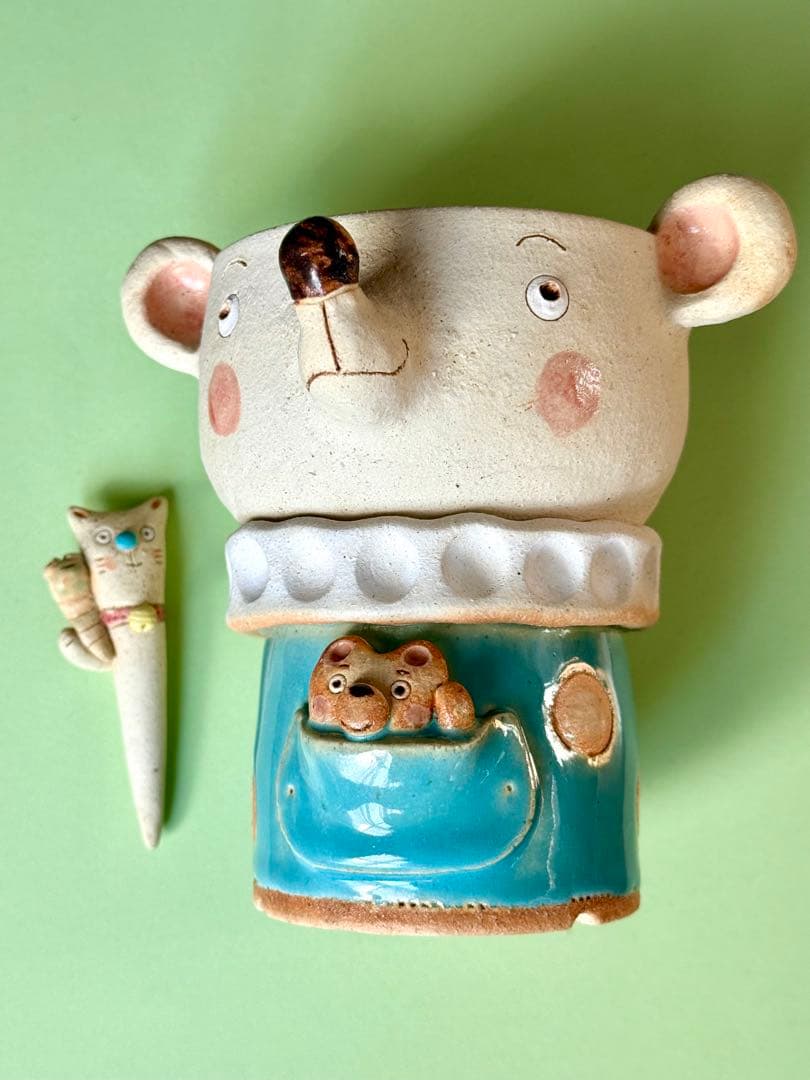 多肉植物用の植木鉢 大きめ ピック 陶器 陶芸