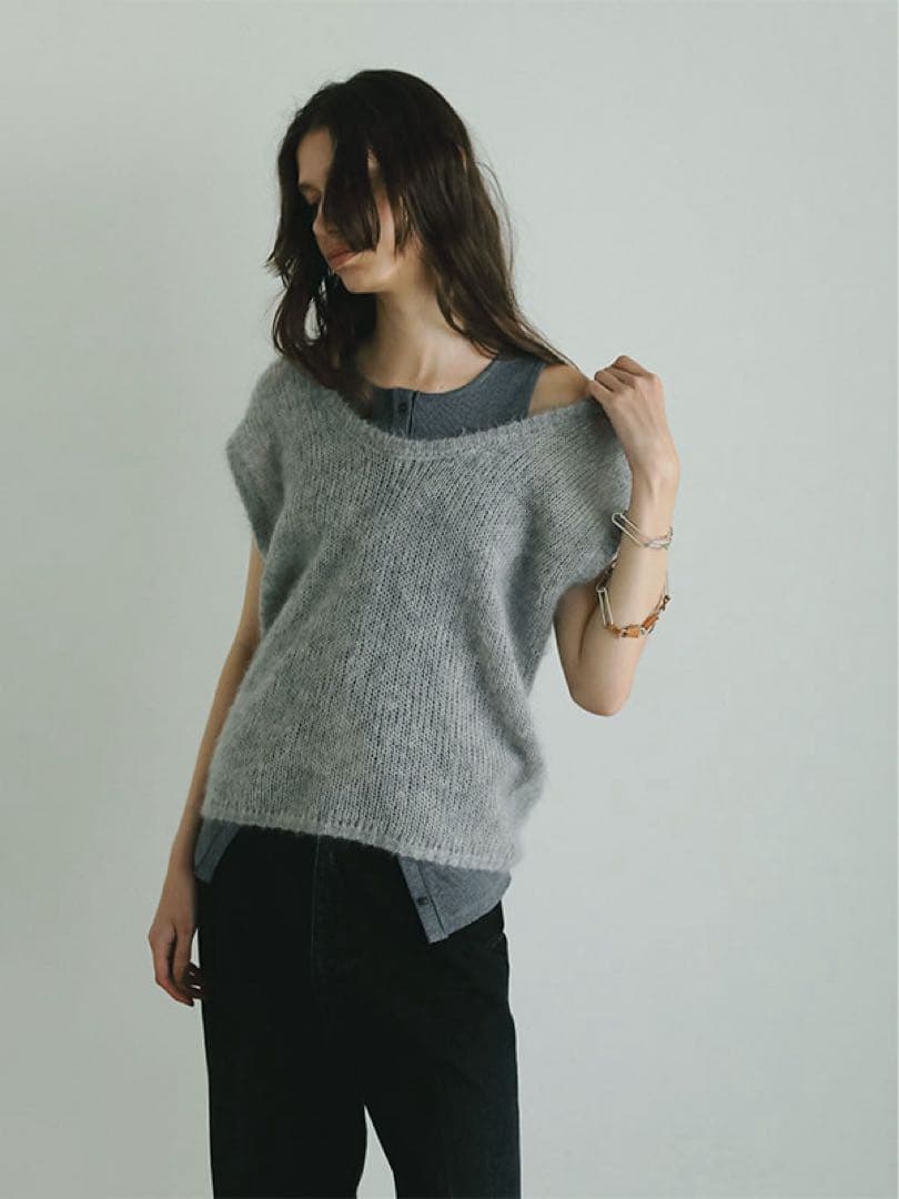 ETRE TOKYO 新作 完売 フロントオープンタンクトップ レイヤード 新品