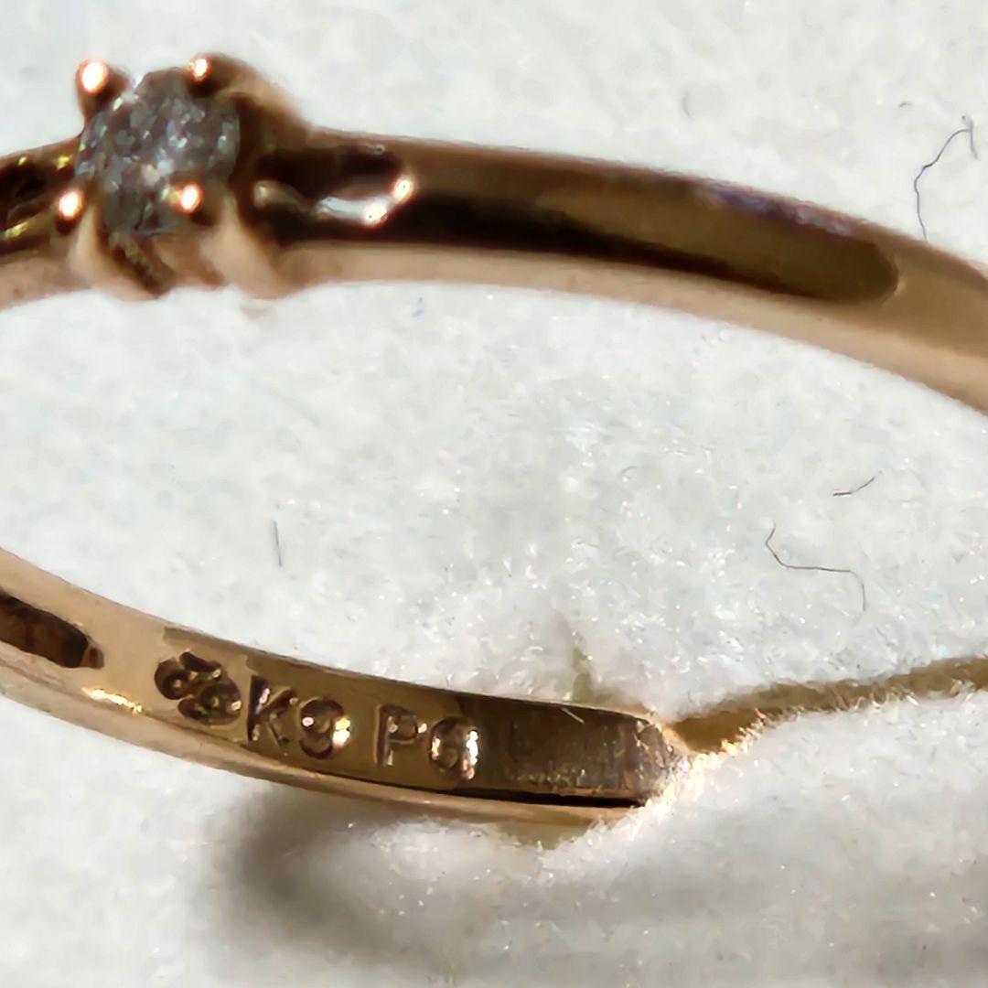 K9PG ピンキーリング　小指　指輪　ダイヤ　ゴールド　ジュエリーマキ